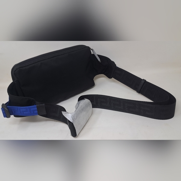 NWT Versace Reflective Logo Nylon Greca Strap Crossbody Belt Waist Bag Large - Picture 8 of 12